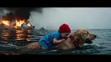 “Baby Falls in River After Plane Crash |Hero Dog in Action ✈️❤️”