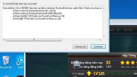 Lỗi không chơi được game trên zing adobe flash player