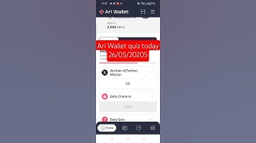 Ari wallet quiz today answer 26/05/2025 #dailyquiz #ariwallet #arichain #ariquiz #ariwalletquiz