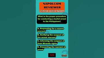 Criminal Justice System - NAPOLCOM Exam Reviewer 2024