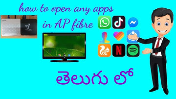 how to open any apps in AP fibre double box and how to make smart TV in AP in telugu