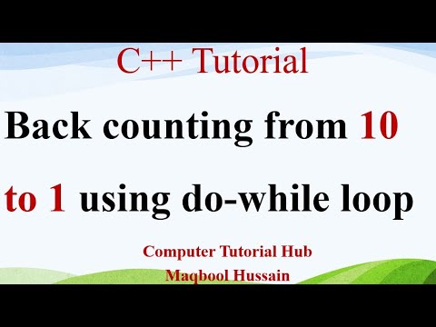 Back counting from 10 to 1 using do-while loop - YouTube