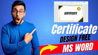 Certificate design in MS Word make in just 2 minutes | #msword | #MSmixtech | easy