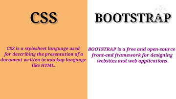 BOOTSTRAP VS CSS | DIFFERENCE BETWEEN BOOTSTRAP & CSS