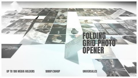 Folding Photo Grid Opener After Effects Templates
