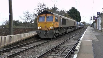 66727 and 66745 on 3J32, 05:58, Harringay - Harringay - RHTT via Hitchin, Royston and Foxton (rev)