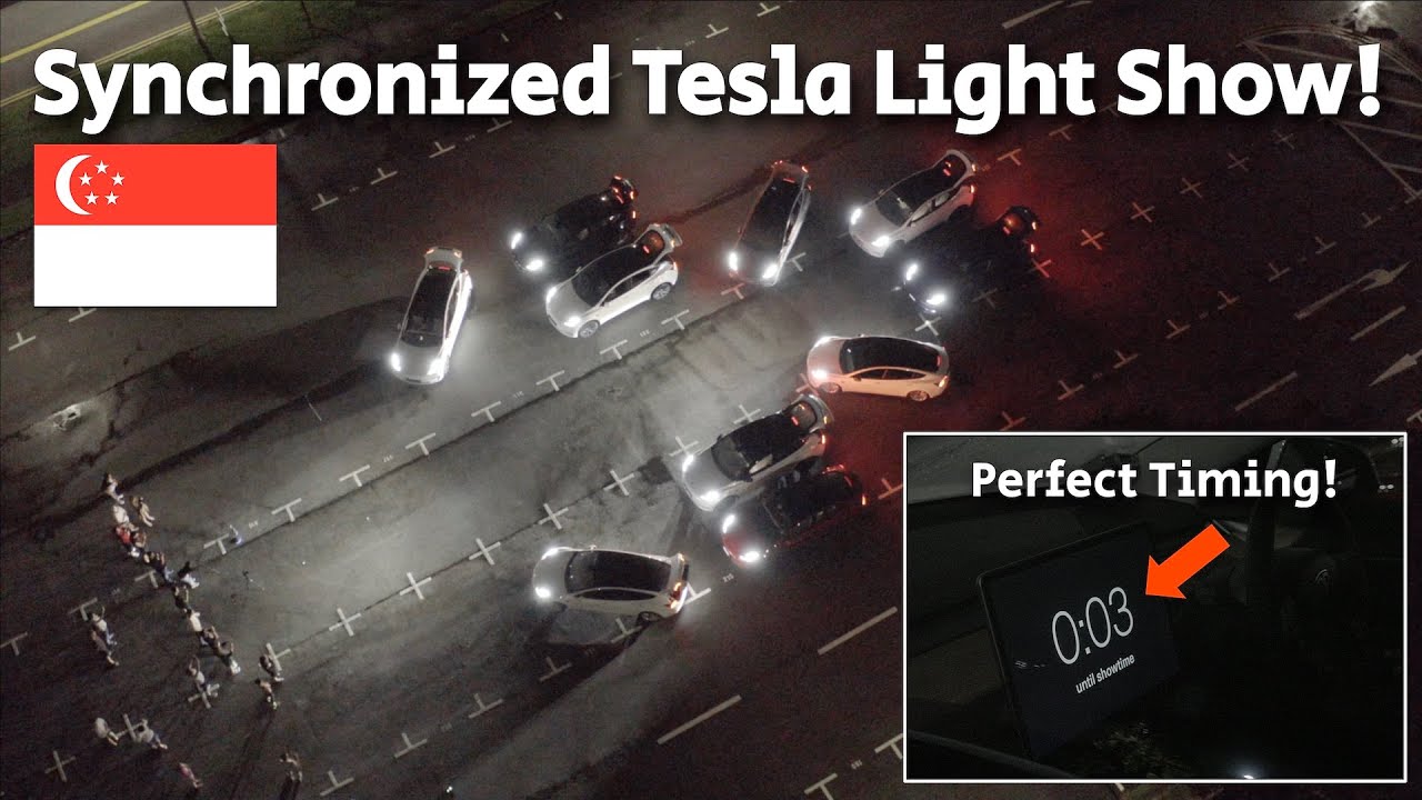 TESLA Synchronized Light Show: Make Your Own Song! (The Duel)