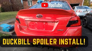 2015-2021 Subaru WRX Duckbill Spoiler Install - 3AMOTOR From Amazon