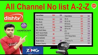 Dish tv new Channel lisi no | Videocon d2h new Channel No List | Zing Channel list 2021 screenshot 1