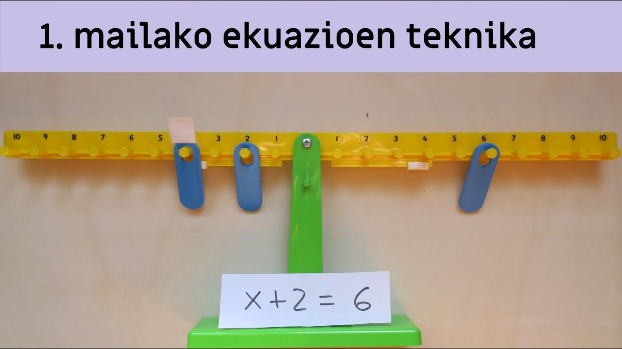 Lehenengo mailako ekuazioak (teknika eta adibide sinpleak)