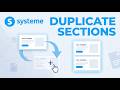 How to Duplicate a Page Section in Systeme.io