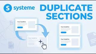 How to Duplicate a Page Section in Systeme.io