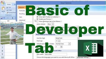 Basics of Developer in Excel | Excel VBA Macro in Urdu/Hindi  By Haris khan