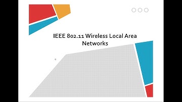 Lecture 9: WLAN Part 1 - IEEE 802.11