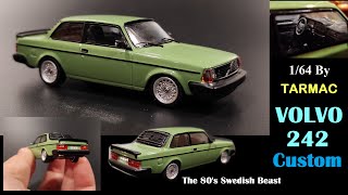 Model EP0043 Tarmac 1:64 VOLVO 242 Custom รถพ่อบ้านสวีเดนยุค 80 โมดิฟายเป็นพ่อบ้านสายซิ่ง