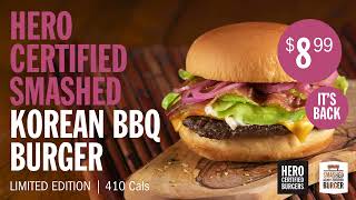 Hero Certified Smashed Korean BBQ Burger is Back | Hero Certified Burgers