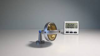 DRILL POWER Regular Gyroscope on Fixed Base at Horizontal Angle. Falls at 0:37
