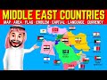 Middle east explained  middle east countries  map flag capital language currency  middleeast