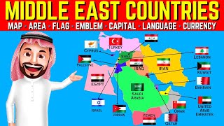 Объяснение Ближнего Востока | Страны Ближнего Востока - карта, флаг, столица, язык, валюта