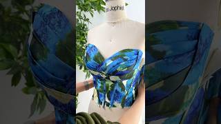 Making a corset floral print satin midi dress #fashion #creative #dress #promdress #sewing