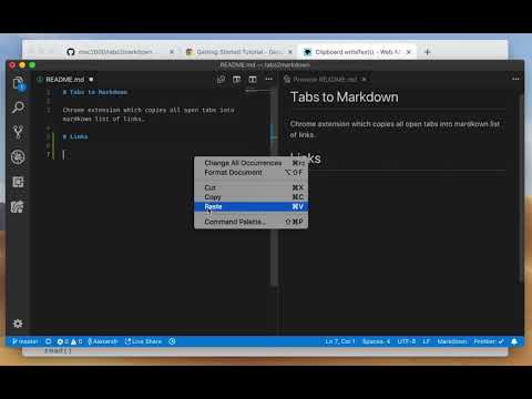 Tabs to Markdown