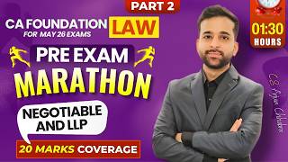 20 MARKS IN 1 HOUR | ALL IMPORTANT QUESTIONS | NEGOTIABLE | LLP | CA FOUNDATION LAW | ARJUN CHHABRA