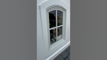 How to make arch trim🪚📐.  #trimwork #beautiful #azek #pvcboard #construction #howto #design #panel