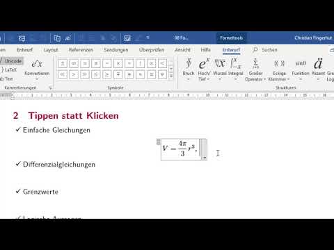 Mathematische Formeln mit Word: Tippen statt Klicken