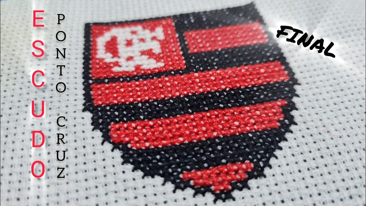 Parte final Escudo Flamengo em Ponto Cruz