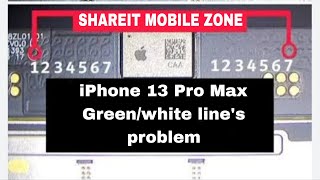 iPhone 13 Pro Max drop display line's problem ((Green or white line's problem))