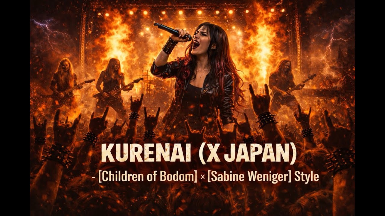 KURENAI (X JAPAN) - Metal Cover [Children of Bodom Style] ft. Female AI