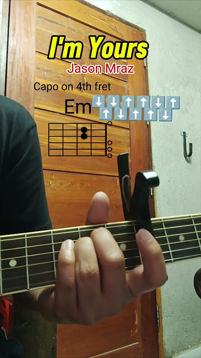 I'm yours - Acoustic guitar chords #shorts #cover  #guitar  #music #beginners  #tutorial