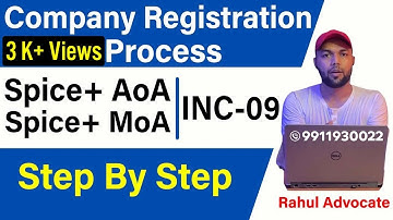 How to file MoA and AoA in Spice+ | Inc 9 form mca | Spice form on MCA