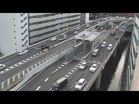 首都高 都心環状線 呉服橋JCT付近 ライブカメラ/Tokyo highway Live Camera 2026/10/21 00:25~
