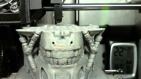 3D Printed T-800 Terminator Exoskull Timelapse