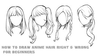 How to draw anime hair right & wrong for beginners | Draw so easy Anime