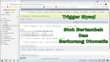 Tutorial Trigger Mysql - menambah dan mengurangi stok otomatis dengan trigger mysql