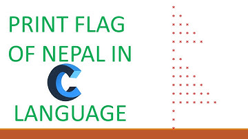 Write A Program To Display The Flag Of Nepal Using Symbolic/Hex Character In C Programming Language|