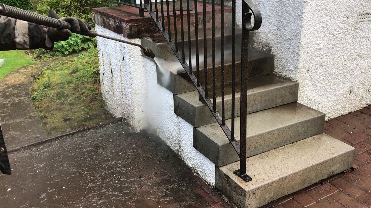 Pressure Washing Stairs - Bishopbriggs