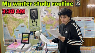 My 12 Hrs Winter Study Routine Vlog For Upsc Pre 2025*a Day In Life Of A Upsc Aspirant*3:30 Am Study
