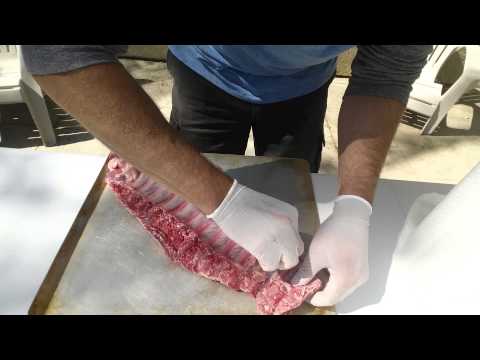 How To Remove The Membrane From A Rack Of Ribs by Smoking BBQ Bob