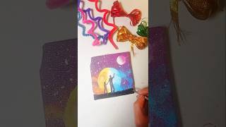🌌🎨Planets in the Night Sky | Stunning Acrylic Canvas Painting Tutorial