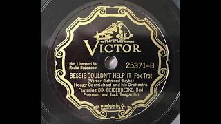 Vignette de la vidéo "Bessie Couldn't Help It (tk 2) - Hoagy Carmichael & His Orchestra (Bix Beiderbecke)"