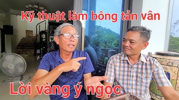 Nghệ nhân Cường họa sĩ chia sẻ các sắp xếp bông tán tản vân