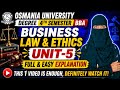 BBA BLAW UNIT-5 | Degree Semester-4 Business Law & Ethics unit-5 Full & easy explanation✅💯/ O.U