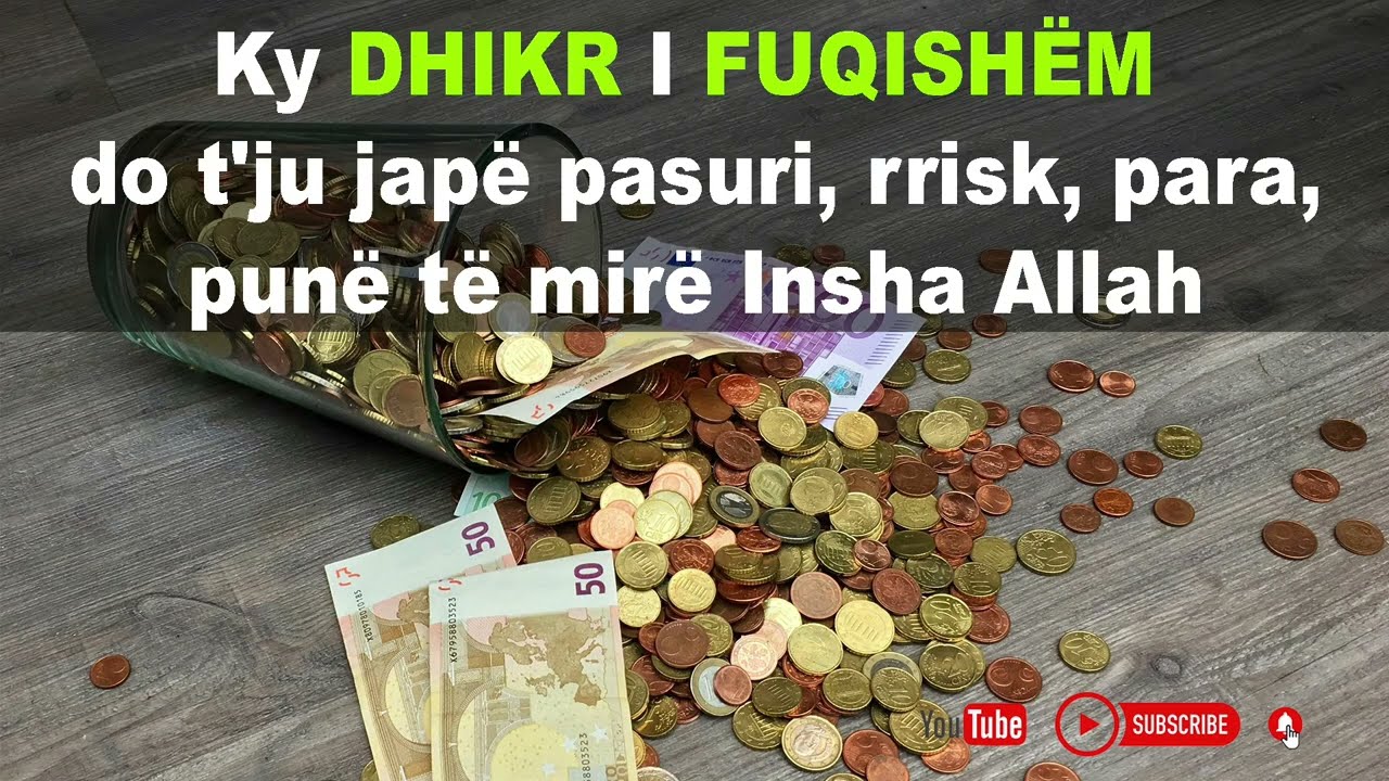 Ky DHIKIR I FUQISHËM do t'ju japë pasuri, rrisk, para, punë të mirë Insha Allah