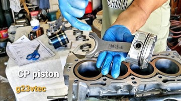 CP pistons install, G23vtec "the build".