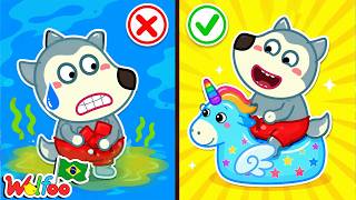 🚽😱 Wolfoo Fez Xixi na Piscina  Aprenda a Ir ao Banheiro!  Wolfoo em Português