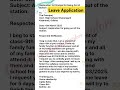 📝Leave Application To The Principal #shorts #application #applicationtoprincipal #leaveapplicaton
