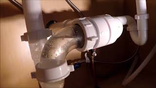 Clear p trap installation water flow and breakage